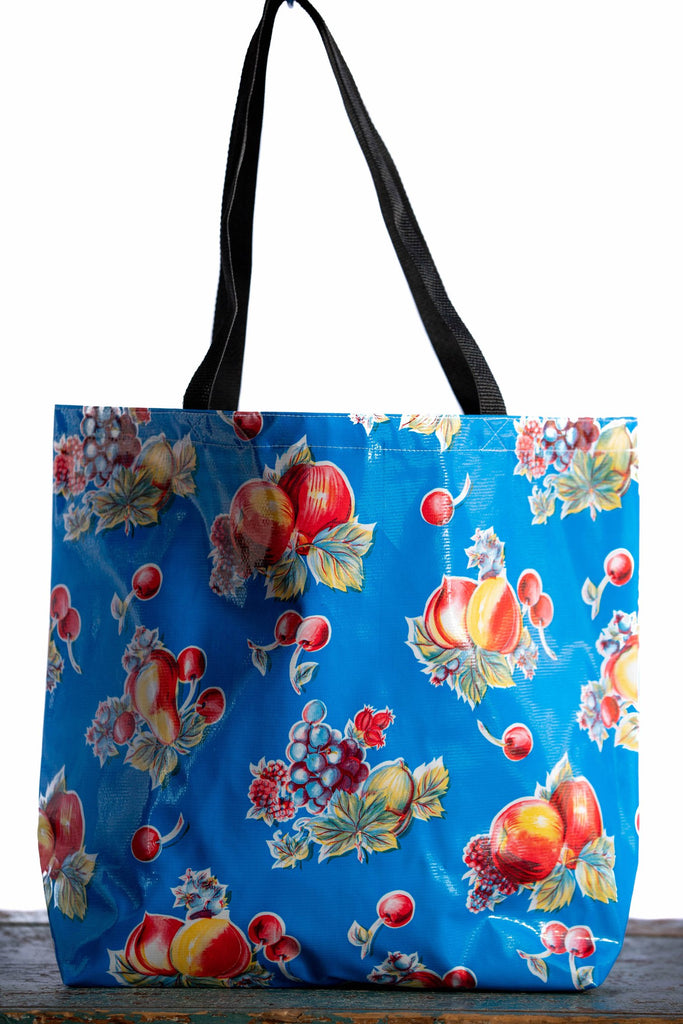 Pears & Apples Blue Large Tote