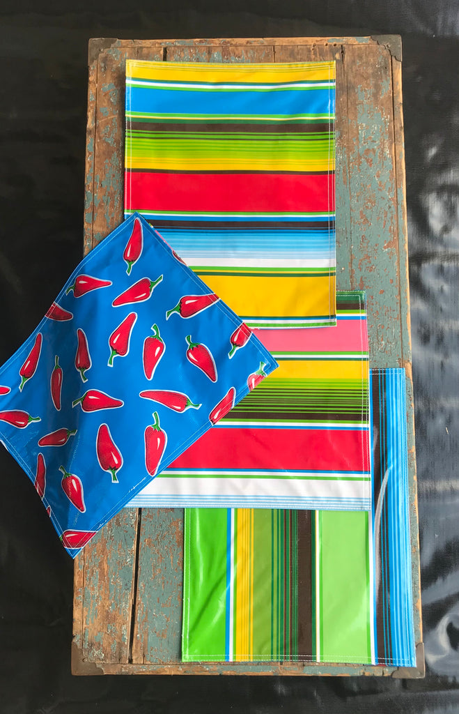 Serape Red w/ Chiles Blue Reverse Placemat