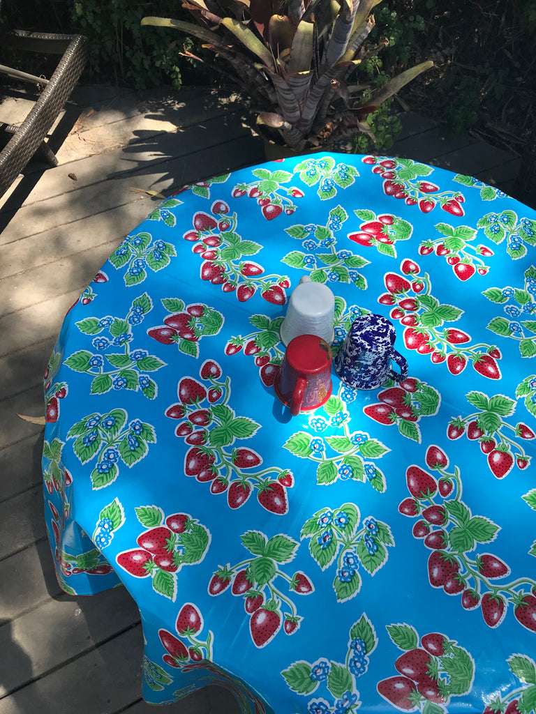Forever Blue 68" Round Tablecloth