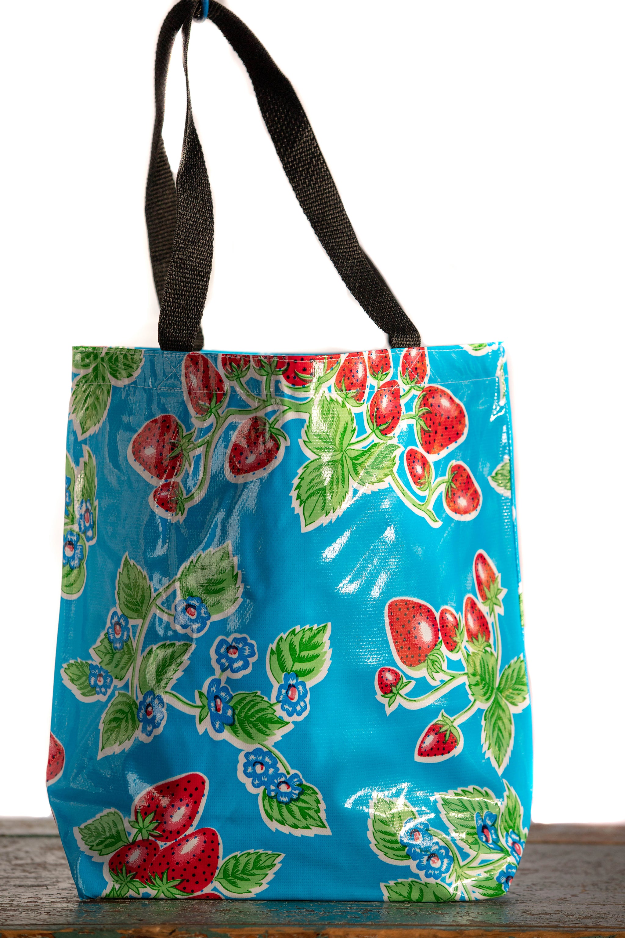 Small oilcloth tote bags discount