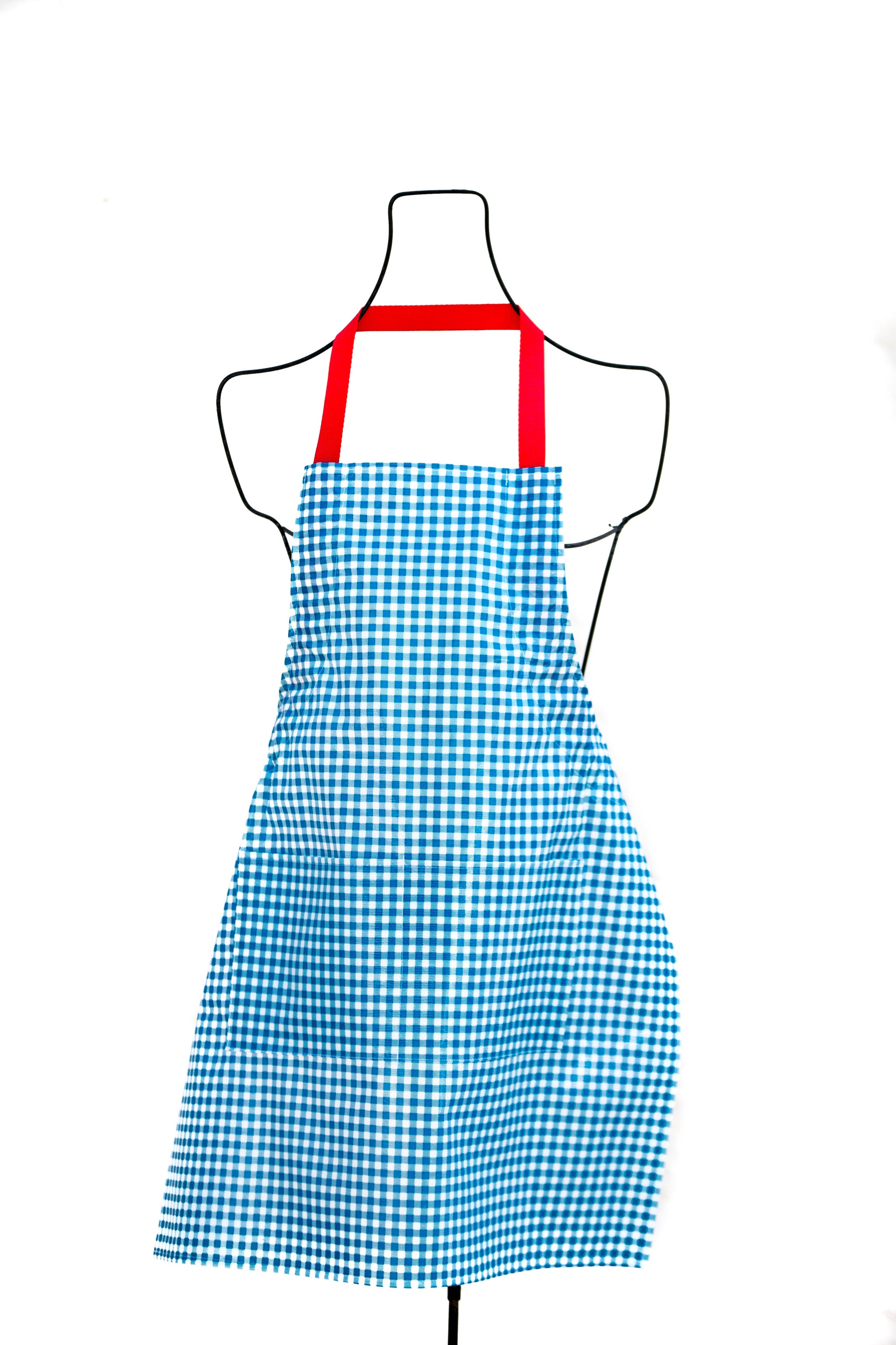 Gingham Blue Apron – Oilcloth International, Inc