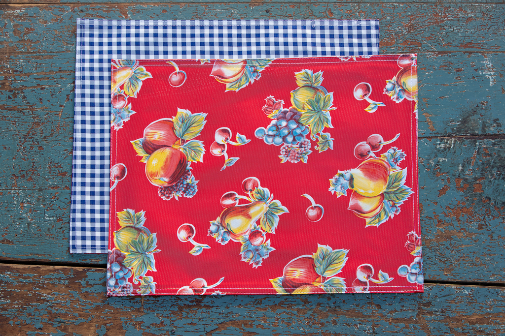 Pears & Apples Red Placemat